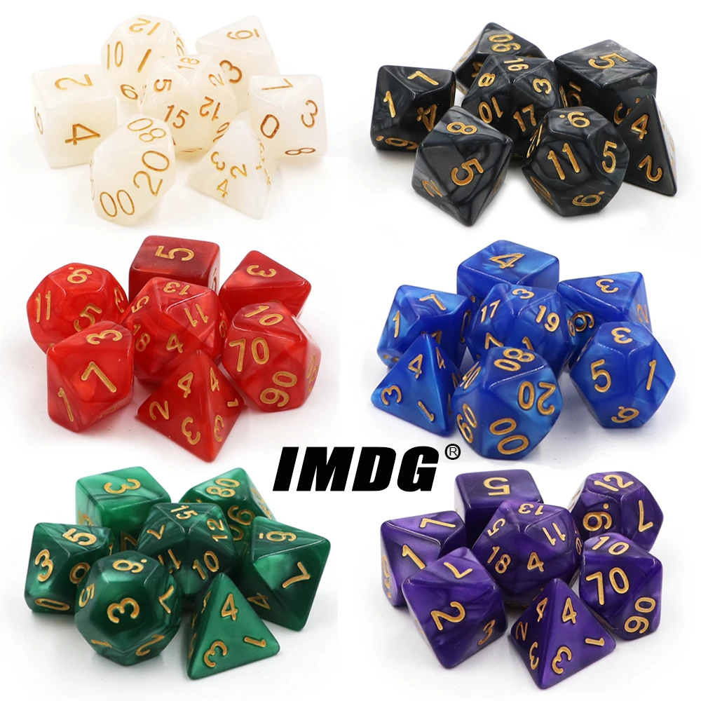 IMDG 7 шт./компл., креативные RPG игровые кубики, многогранные Акриловые Кубики, DND Pearl Pattern, цифровые игровые кубики с сумкой
IMDG 7 шт./компл., креативные RPG игровые кубики, многогранные Акриловые Кубики, DND Pearl Pattern, цифровые игровые кубики с сумкой