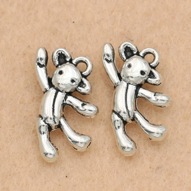10pcs Tibetan Silver Plated Dacing Bear Charm Pendant Jewelry Making Bracelet Diy Accessories Craft 19x11mm
10pcs Tibetan Silver Plated Dacing Bear Charm Pendant Jewelry Making Bracelet Diy Accessories Craft 19x11mm