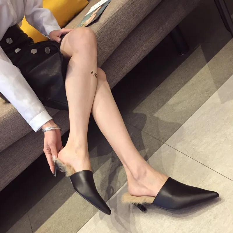 high quality women spike heels slippers women leopard casual shoes autumn women real rabbit fur pointed toe shoe leather slides
high quality women spike heels slippers women leopard casual shoes autumn women real rabbit fur pointed toe shoe leather slides