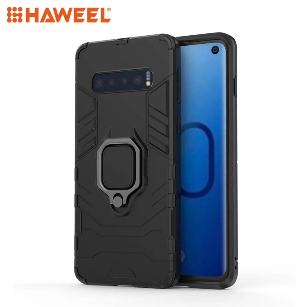 HAWEEL For Samsung Galaxy S10 Phone Cover PC + TPU Shockproof Protective Case with Magnetic Ring Holder Pure Case Guard Shell
HAWEEL For Samsung Galaxy S10 Phone Cover PC + TPU Shockproof Protective Case with Magnetic Ring Holder Pure Case Guard Shell