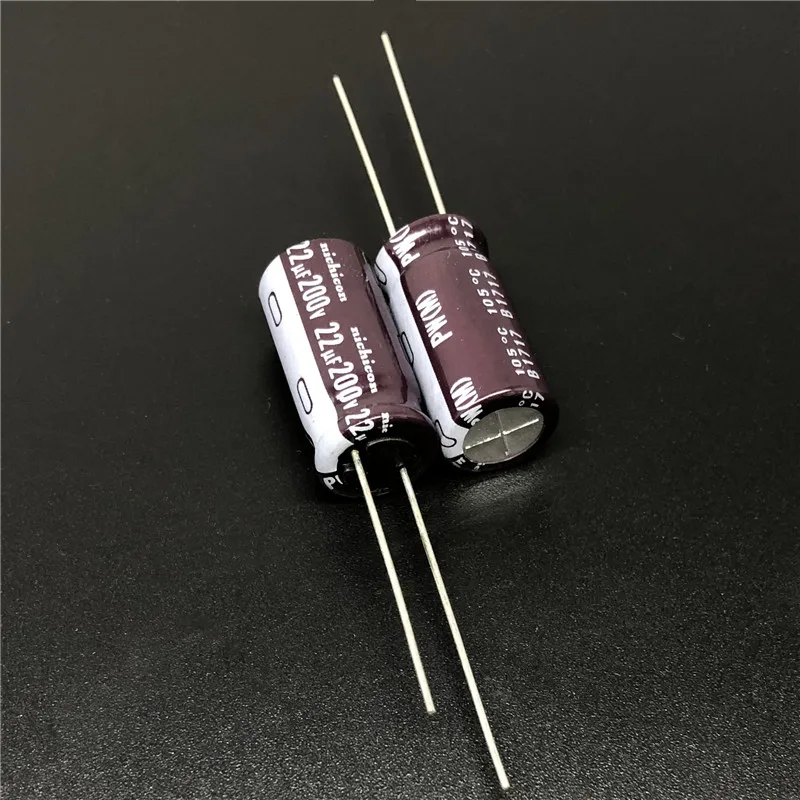 5 шт./50 шт. 22 мкФ 200 в NICHICON PW серия 10x20 мм низкое сопротивление 200V22uF алюминиевый