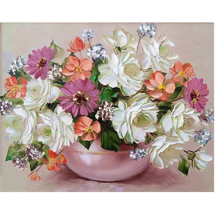 5D DIY Beautiful Flower Full Square Diamond Painting Cross Stitch Embroidery Mosaic Home Decor | Дом и сад