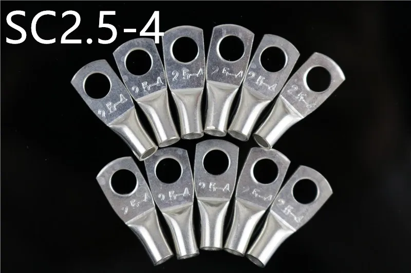 50 PCS SC2.5-4 Tinned Copper Cable lugs Copper Tube Terminals Battery Cable Lugs/Eyelets
50 PCS SC2.5-4 Tinned Copper Cable lugs Copper Tube Terminals Battery Cable Lugs/Eyelets