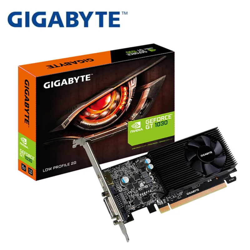 Полностью новая Видеокарта Gigabyte GT1030 2G с половинчатой высотой HTPC нож карта LP