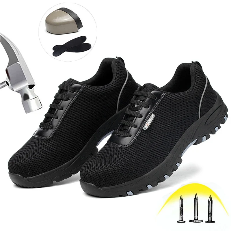 Mesh Breathable Safety Shoes with Steel Toe Cap Men Indestructible Puncture Proof Non-slip Wear resistant Casual Wrok Boots
Mesh Breathable Safety Shoes with Steel Toe Cap Men Indestructible Puncture Proof Non-slip Wear resistant Casual Wrok Boots