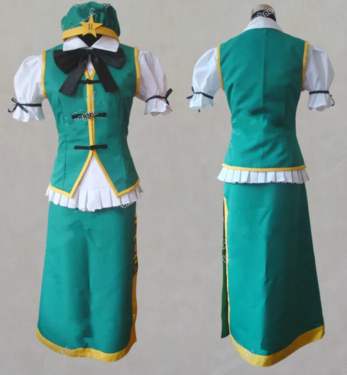 Anime Touhou Project Hoan Meirin Hong Meirin Cosplay Costume Shirt+Vest+Tie+Skirt+Hat
Anime Touhou Project Hoan Meirin Hong Meirin Cosplay Costume Shirt+Vest+Tie+Skirt+Hat