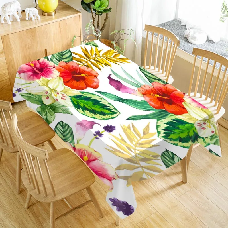 Tropical Flowers and Leaves Tablecloth Cloth Thicken Oxford Rectangular Table Cloth for Wedding size 100X140cm/140X200cm
Tropical Flowers and Leaves Tablecloth Cloth Thicken Oxford Rectangular Table Cloth for Wedding size 100X140cm/140X200cm