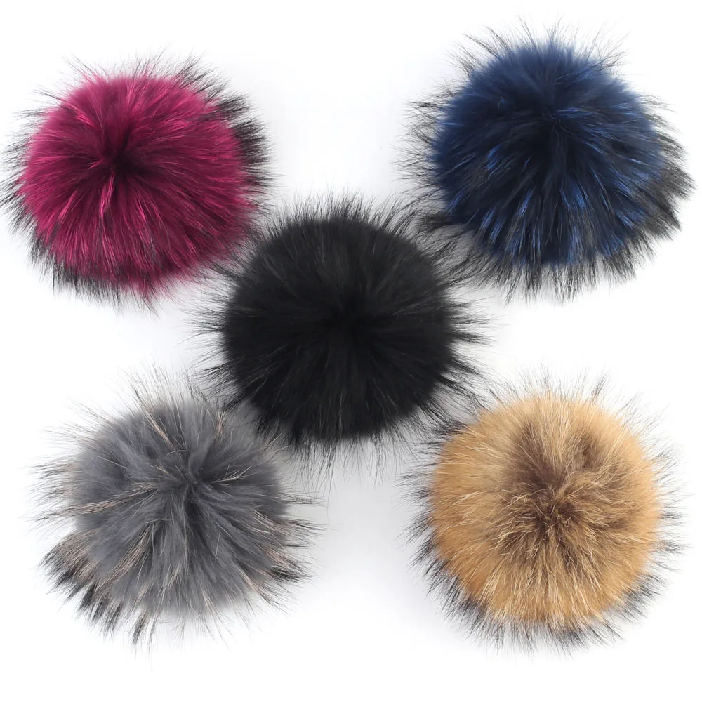 

Winter Women's Ribbed Beanie Hat with Raccoon Pompom Autumn Warm Velour Slouchy Beanies Hats for Women Balavaca Skullies&Beanie