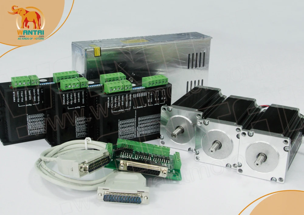 3 Axis Nema23 Wantai Stepper Motor 270oz,3A,57BYGH627 & 4.2A/50V CNC driver Foam Mill 3D Printer
3 Axis Nema23 Wantai Stepper Motor 270oz,3A,57BYGH627 & 4.2A/50V CNC driver Foam Mill 3D Printer