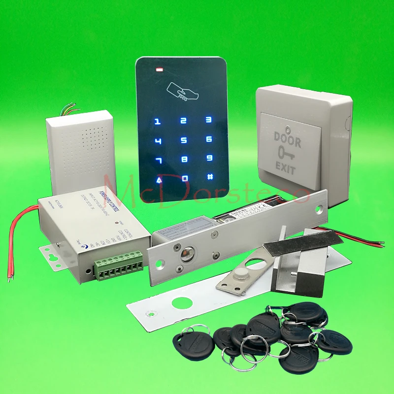 DIY Touch Keypad Access Control Complete 125khz Rfid Door Access control system Electric Bolt Lock Glass door Lock System
DIY Touch Keypad Access Control Complete 125khz Rfid Door Access control system Electric Bolt Lock Glass door Lock System