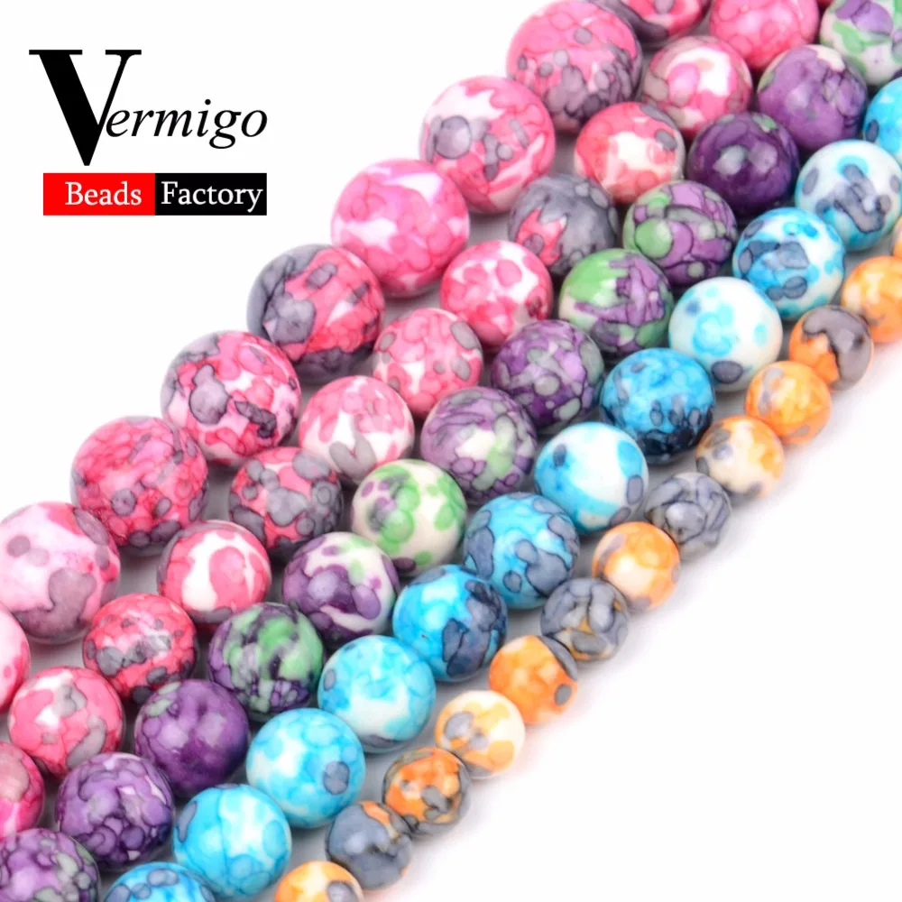 Natural Rain Flower Stone Round Loose Beads For Needlework Jewelry Making Diy Spacer Beads Bracelet 4 6 8 10mm Pick size 15"
Natural Rain Flower Stone Round Loose Beads For Needlework Jewelry Making Diy Spacer Beads Bracelet 4 6 8 10mm Pick size 15"