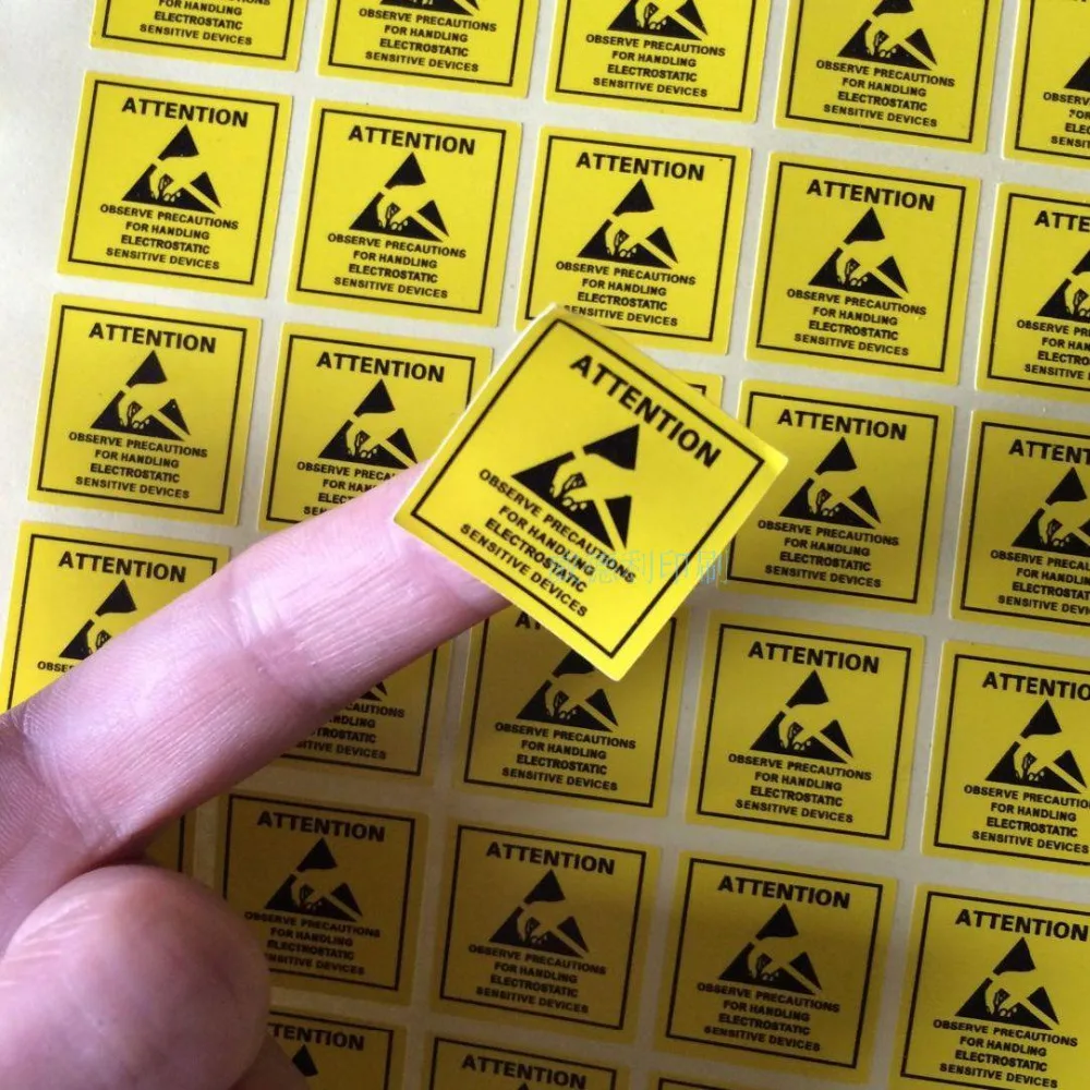 4.8*4.8cm ATTENTION Sticker Adhesive Label for ESD Anti Static Sensitive Device Electronic Shielding Anti-Static Party Packing
4.8*4.8cm ATTENTION Sticker Adhesive Label for ESD Anti Static Sensitive Device Electronic Shielding Anti-Static Party Packing