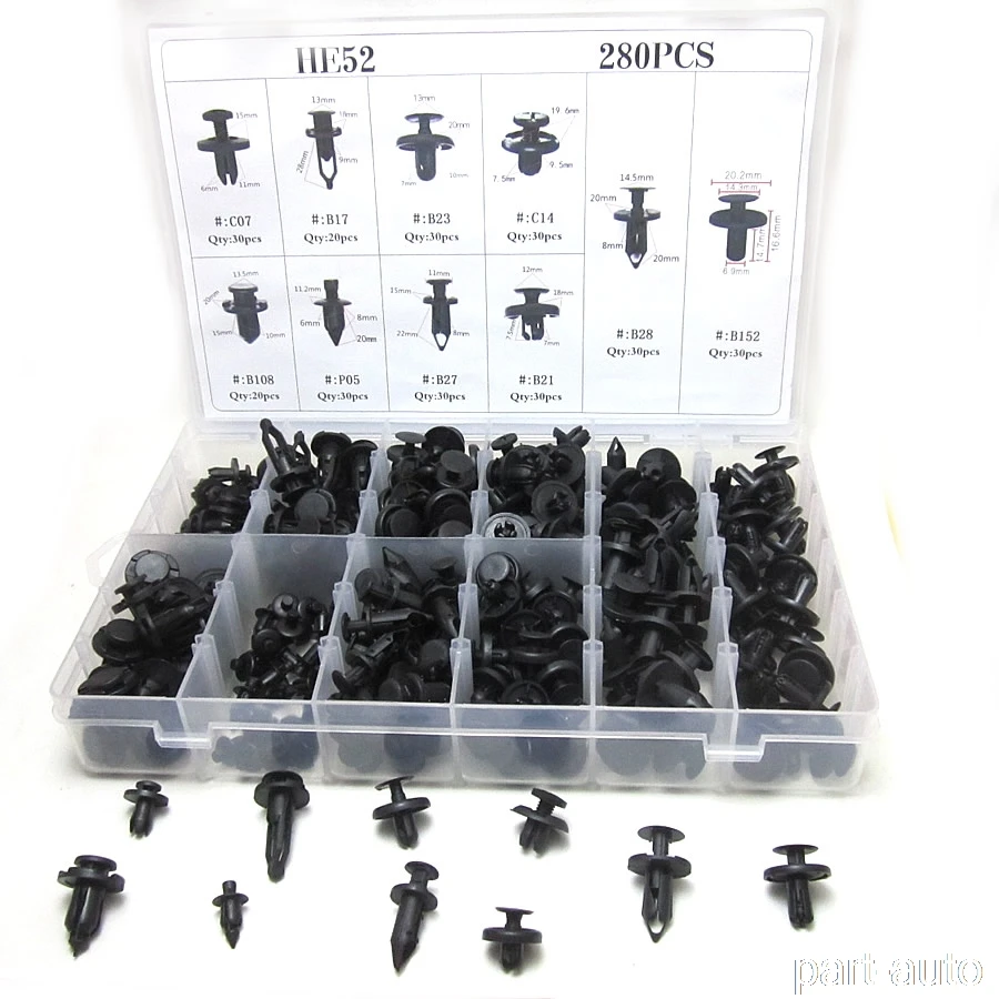 280x Mixed Special Car Fender Bumper Nylon rivet fixed Clip Fastener FOR TOYOTA for Honda for Lexus for Audi for Ford
280x Mixed Special Car Fender Bumper Nylon rivet fixed Clip Fastener FOR TOYOTA for Honda for Lexus for Audi for Ford