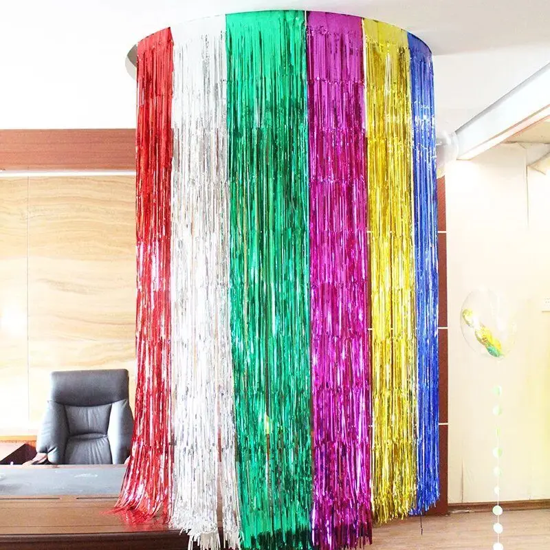5 Pieces Mirror Gold Silver Height=2m 3m Foil Fringe Tinsel Curtain For Bachelorette Party & Wedding Background Decoration
5 Pieces Mirror Gold Silver Height=2m 3m Foil Fringe Tinsel Curtain For Bachelorette Party & Wedding Background Decoration