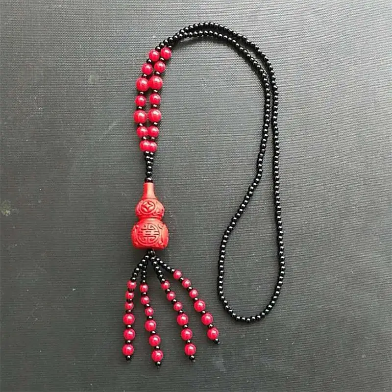 Red Cinnabar Carved Lucky Pendant Necklace Chain Bead Pendants Necklaces Women Jewelry Transshipment Gift
Red Cinnabar Carved Lucky Pendant Necklace Chain Bead Pendants Necklaces Women Jewelry Transshipment Gift