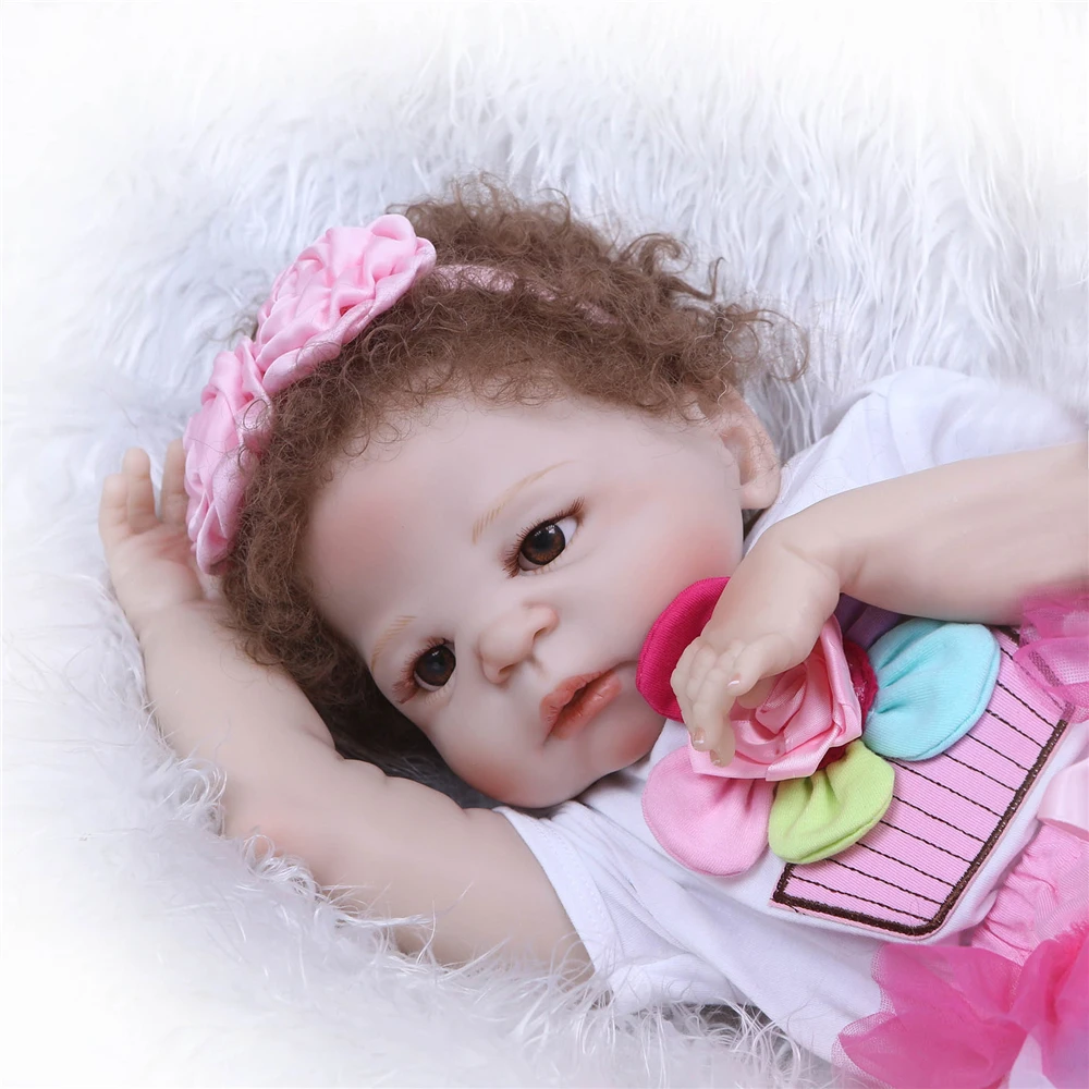 Silicone Full Body Reborn Dolls 23'' Realistic Handmade Baby Dolls girl Fashion Kids Toy Waterproof Boneca Model Birthday Gifts
Silicone Full Body Reborn Dolls 23'' Realistic Handmade Baby Dolls girl Fashion Kids Toy Waterproof Boneca Model Birthday Gifts