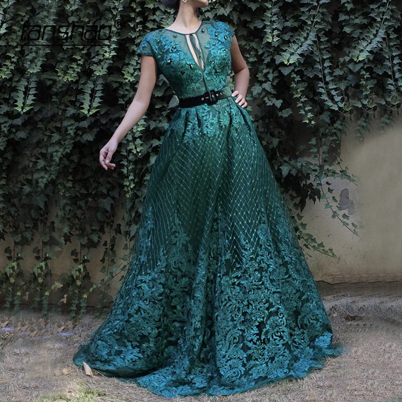 Emerald Green Muslim Evening Dresses Quality Lace Beads Cap Sleeves Dubai Saudi Arabic Evening Gown Prom Dress
Emerald Green Muslim Evening Dresses Quality Lace Beads Cap Sleeves Dubai Saudi Arabic Evening Gown Prom Dress