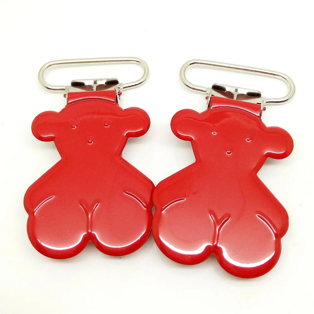 300pcs hot selling red suspender clips for trousers high quality wholesale metal teddy bear suspender clips
300pcs hot selling red suspender clips for trousers high quality wholesale metal teddy bear suspender clips
