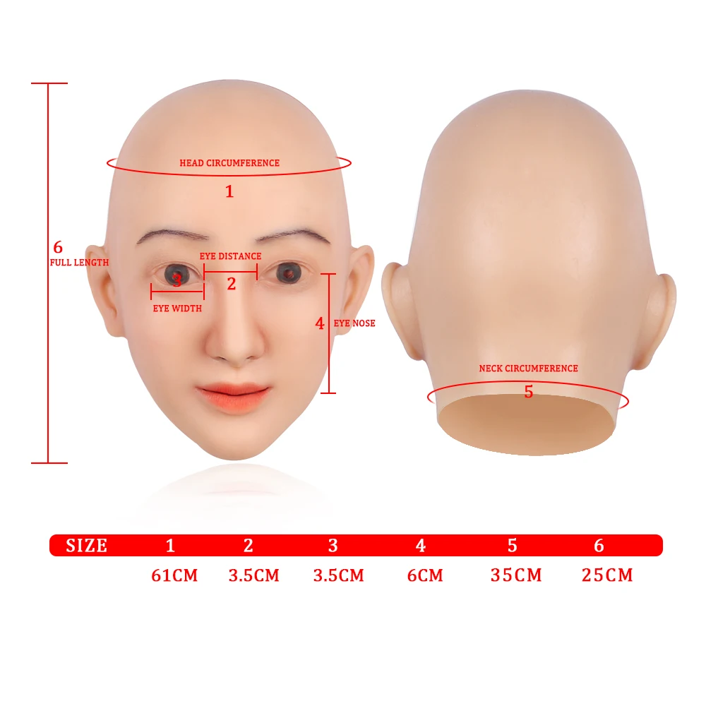 KOOMIHO Angela Soft Silicone Transgender Mask Crossdress Cosplay Mask Realistic Silicone Head Mask Handmade Makeup Mask 1G
KOOMIHO Angela Soft Silicone Transgender Mask Crossdress Cosplay Mask Realistic Silicone Head Mask Handmade Makeup Mask 1G