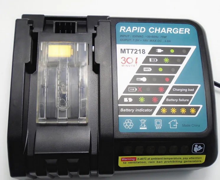 DC18RA Li-ion 18V 3Ah Fast Battery Charger from 14.4V to 18V for BL1415, BL1430 194205-3,194309-1, BL1815, BL1830,LXT400
DC18RA Li-ion 18V 3Ah Fast Battery Charger from 14.4V to 18V for BL1415, BL1430 194205-3,194309-1, BL1815, BL1830,LXT400