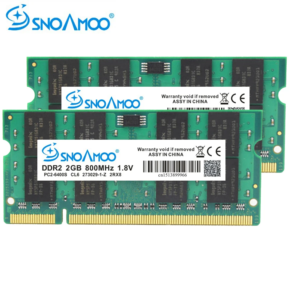 SNOAMOO Laptop RAMs DDR2 2GB 667MHz PC2-5300S 800MHz PC2-6400S 200Pin DDR2 1GB 2GB 4GB DIMM Notebook Memory Lifetime Warranty
SNOAMOO Laptop RAMs DDR2 2GB 667MHz PC2-5300S 800MHz PC2-6400S 200Pin DDR2 1GB 2GB 4GB DIMM Notebook Memory Lifetime Warranty