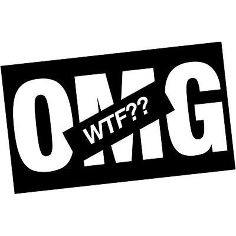 Omg Wtf Fashion Personality Creative Classic Motorcycle SUVs Bumper Car Window Laptop Vinyl Sticker
Omg Wtf Fashion Personality Creative Classic Motorcycle SUVs Bumper Car Window Laptop Vinyl Sticker