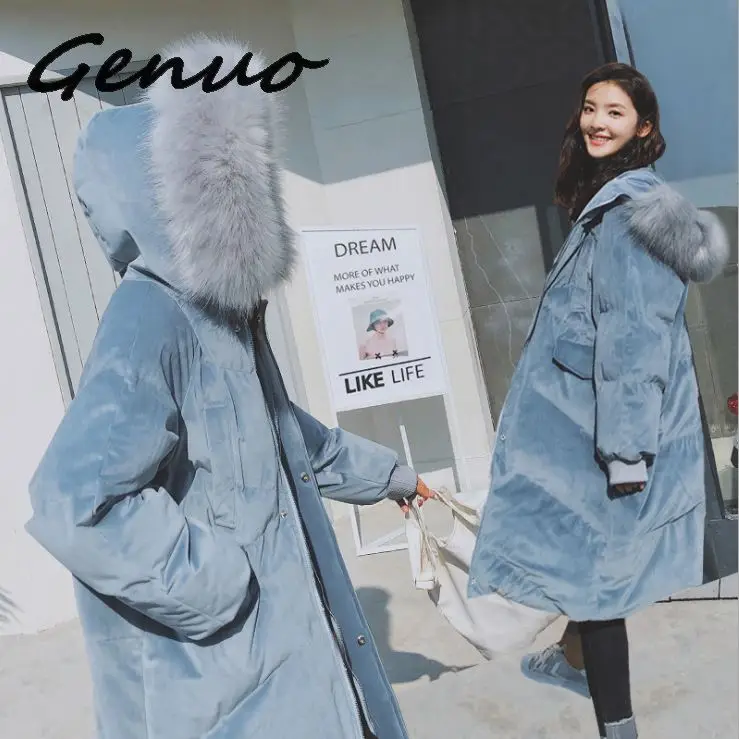 Genuo New Women Woolen Coat Leisure Women's Woolen Coat 2019 New Solid color Hooded Fur collar Winter Medium long Large size
Genuo New Women Woolen Coat Leisure Women's Woolen Coat 2019 New Solid color Hooded Fur collar Winter Medium long Large size