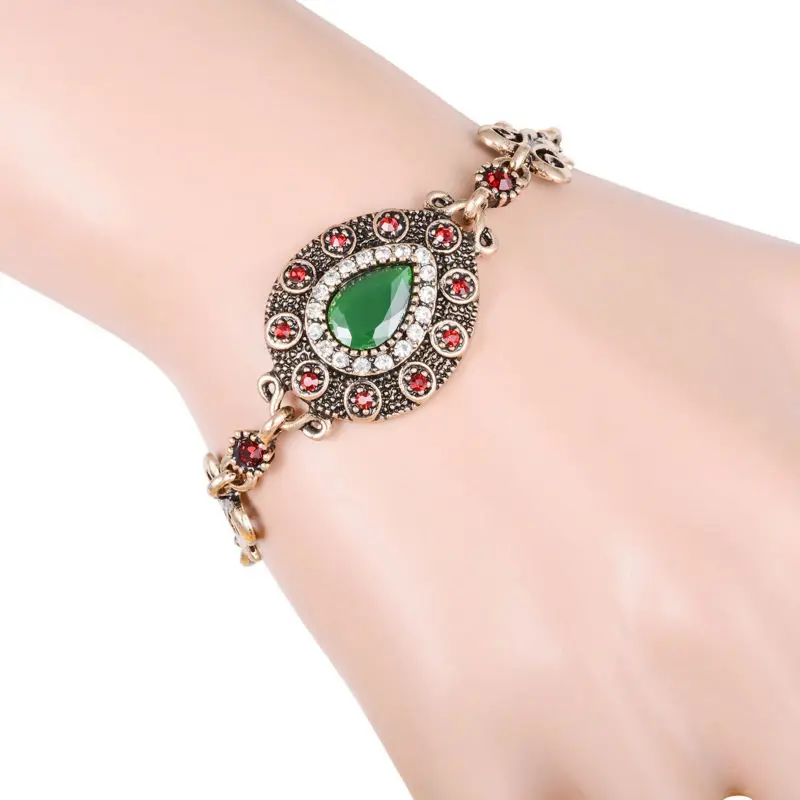Famous Brand Turkish Jewelry Bohemian Bracelet Women Water Grop Antique Crystal Gold-Color Carved bracelets & bangles
Famous Brand Turkish Jewelry Bohemian Bracelet Women Water Grop Antique Crystal Gold-Color Carved bracelets & bangles