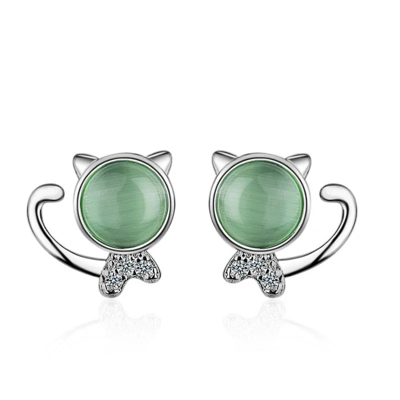 KOFSAC New Fashion 925 Sterling Silver Stud Earring Cute Cat Earrings for Women Party Elegant Cat Eye Stone Jewelry Wholesale
KOFSAC New Fashion 925 Sterling Silver Stud Earring Cute Cat Earrings for Women Party Elegant Cat Eye Stone Jewelry Wholesale