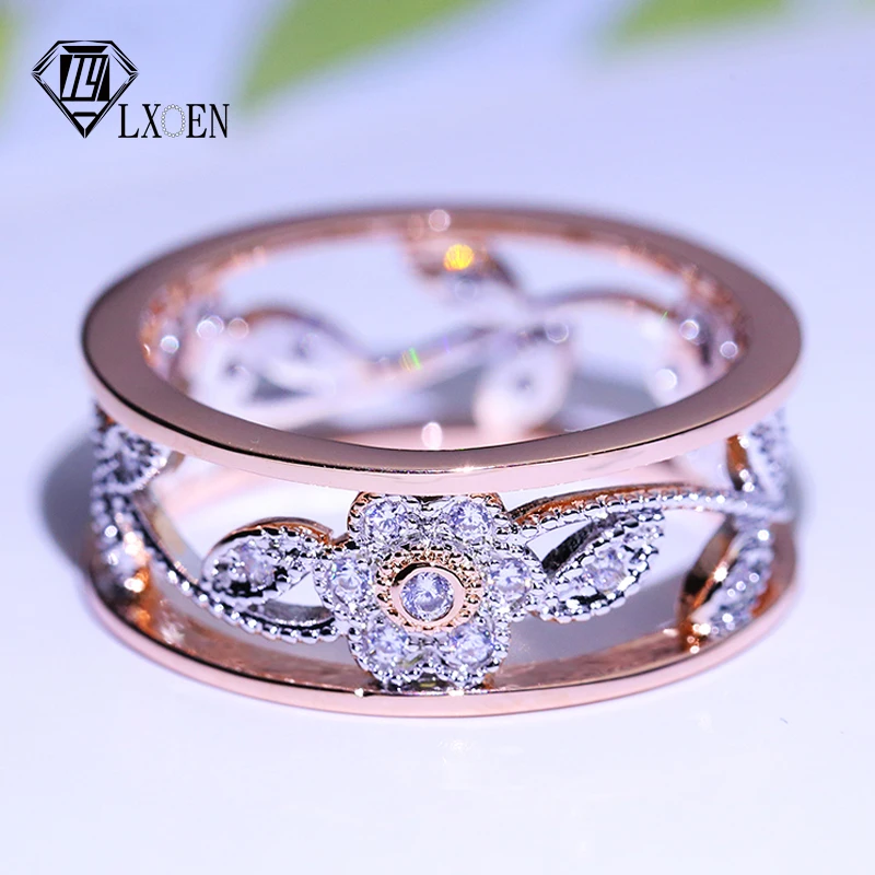 LXOEN Gothic Flower Shape CZ Crystal Rings for Women Rose Silver Color Love Engagement Ring Party Jewelry Accessories
LXOEN Gothic Flower Shape CZ Crystal Rings for Women Rose Silver Color Love Engagement Ring Party Jewelry Accessories