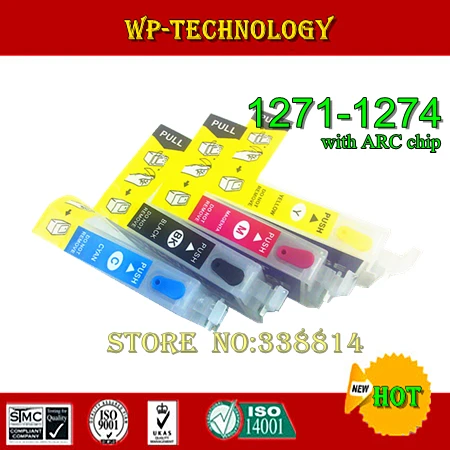 Empty Refill cartridge suit for T1271 T1272 T1273 T1274,suit for Epson NX530/NX625 WF-3520/WF-3540/WF-7010 ,With ARC chips
Empty Refill cartridge suit for T1271 T1272 T1273 T1274,suit for Epson NX530/NX625 WF-3520/WF-3540/WF-7010 ,With ARC chips