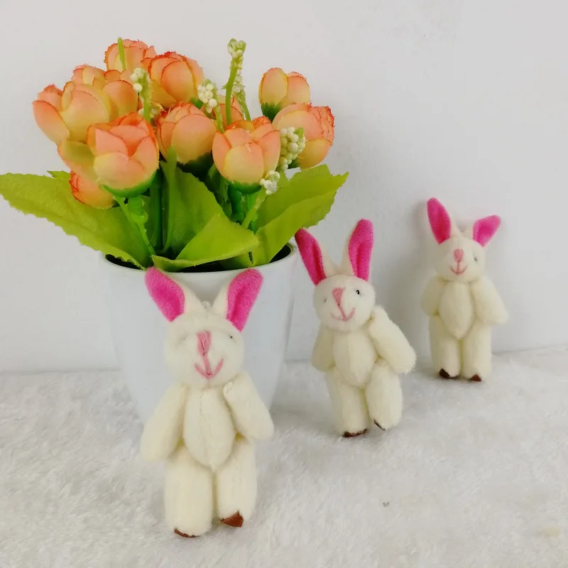 20PCS/LOT 8.5cm Pink ears Cute Mini Joint Rabbit Pendant Plush Bunny For Key Chain Bouquet Toy Doll DIY Ornaments Gifts CMR013
20PCS/LOT 8.5cm Pink ears Cute Mini Joint Rabbit Pendant Plush Bunny For Key Chain Bouquet Toy Doll DIY Ornaments Gifts CMR013