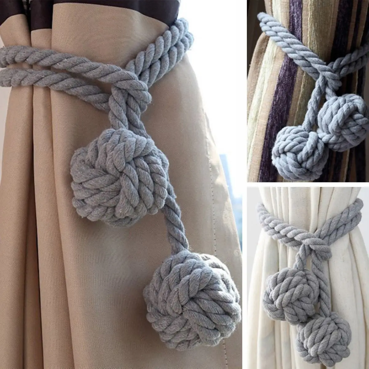 2pcs/1Pair Handmade Curtain Rope Tie Backs Ball Tiebacks Home Decor Holdbacks 130cm
2pcs/1Pair Handmade Curtain Rope Tie Backs Ball Tiebacks Home Decor Holdbacks 130cm