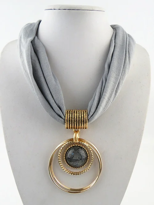 New fashion circular alloy pendant collar polyester lady jewelry scarf three-dimensional scarf necklace free shipping
New fashion circular alloy pendant collar polyester lady jewelry scarf three-dimensional scarf necklace free shipping