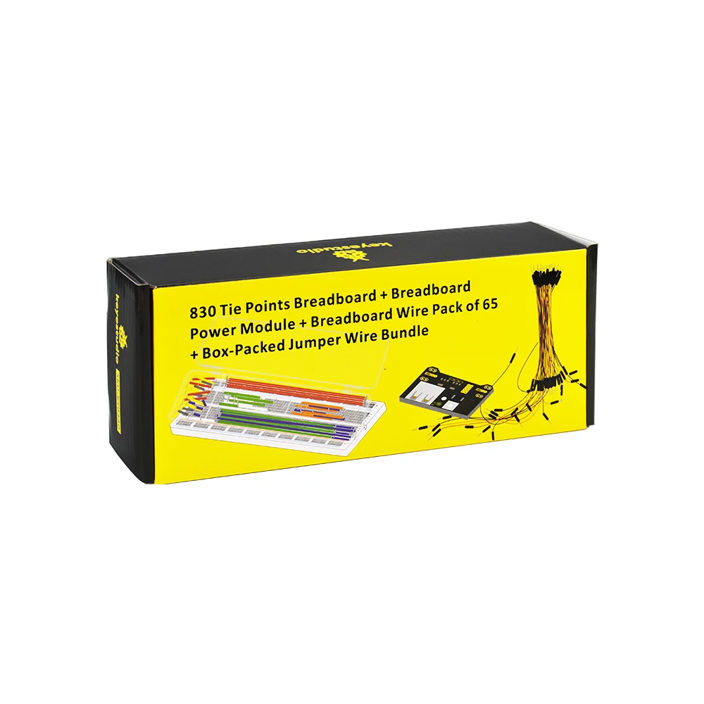 MB102 830 Holes Breadboard +65 Jumper Wires+ Power Supply Module + 140PCS Jumper Wires for Arduino DIY Starter Experiment
MB102 830 Holes Breadboard +65 Jumper Wires+ Power Supply Module + 140PCS Jumper Wires for Arduino DIY Starter Experiment