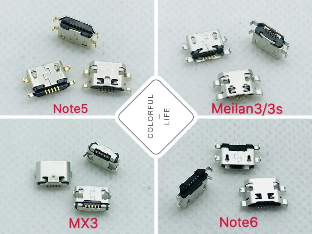Meilan note5/6 E/3/3 S MX3 Micro USB Jack 5PIN разъем для зарядки данных смартфона материнская плата