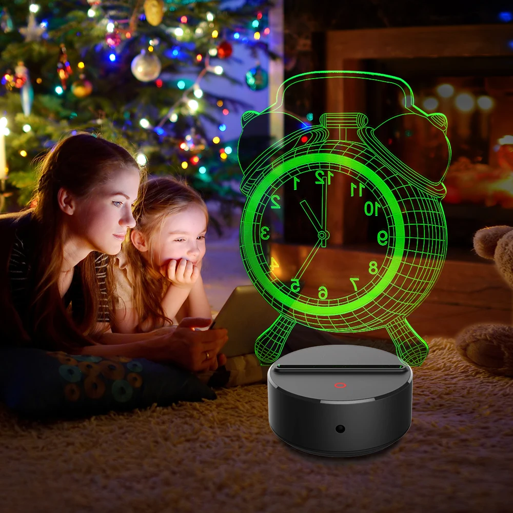7 Color Changing Touch Alarm Clock 3D Colorful Night Light Strange Stereoscopic Visual Illusion Lamp LED Lamp Decor Light New
7 Color Changing Touch Alarm Clock 3D Colorful Night Light Strange Stereoscopic Visual Illusion Lamp LED Lamp Decor Light New