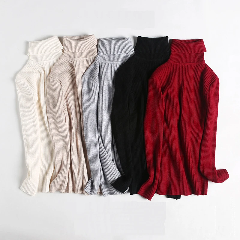 Women Sweater Pullover Basic Autumn Winter Long Sleeve Elastic Slim Waist High Neck Thick Knitted Jumper Turtleneck Sweater
Women Sweater Pullover Basic Autumn Winter Long Sleeve Elastic Slim Waist High Neck Thick Knitted Jumper Turtleneck Sweater