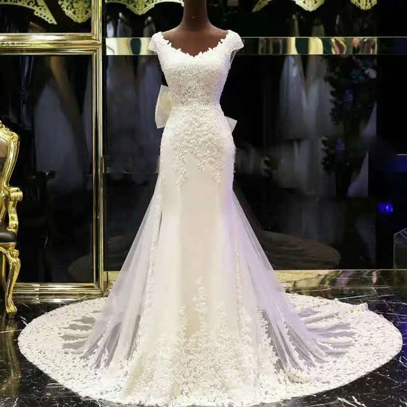 New Style Sweetheart Lace Appliques Mermaid Wedding Dresses Sweep Train Sexy Backless Bridal Gowns 2021 
New Style Sweetheart Lace Appliques Mermaid Wedding Dresses Sweep Train Sexy Backless Bridal Gowns 2021