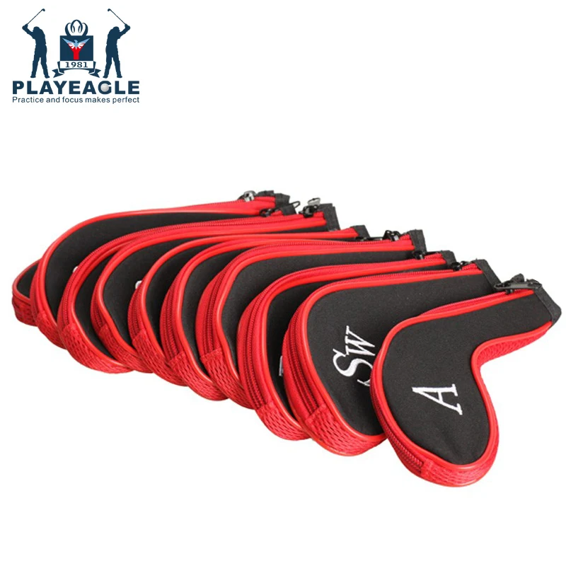 PLAYEAGLE 10 Pcs/Set Red/Black Zippered Headcovers Neoprene Golf Iron Cover
PLAYEAGLE 10 Pcs/Set Red/Black Zippered Headcovers Neoprene Golf Iron Cover