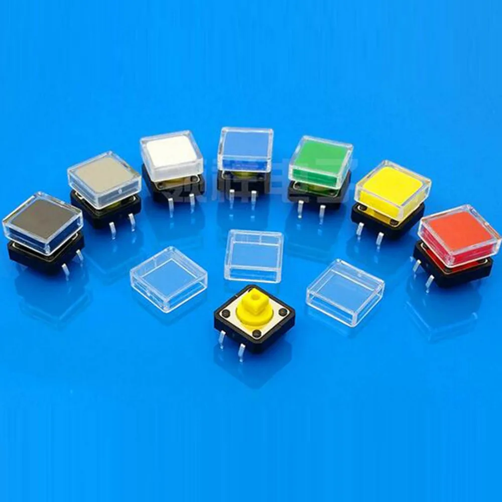 100pcs transparent button cap square button cap tactile switch button cap for 12*12mm switch buttons
100pcs transparent button cap square button cap tactile switch button cap for 12*12mm switch buttons