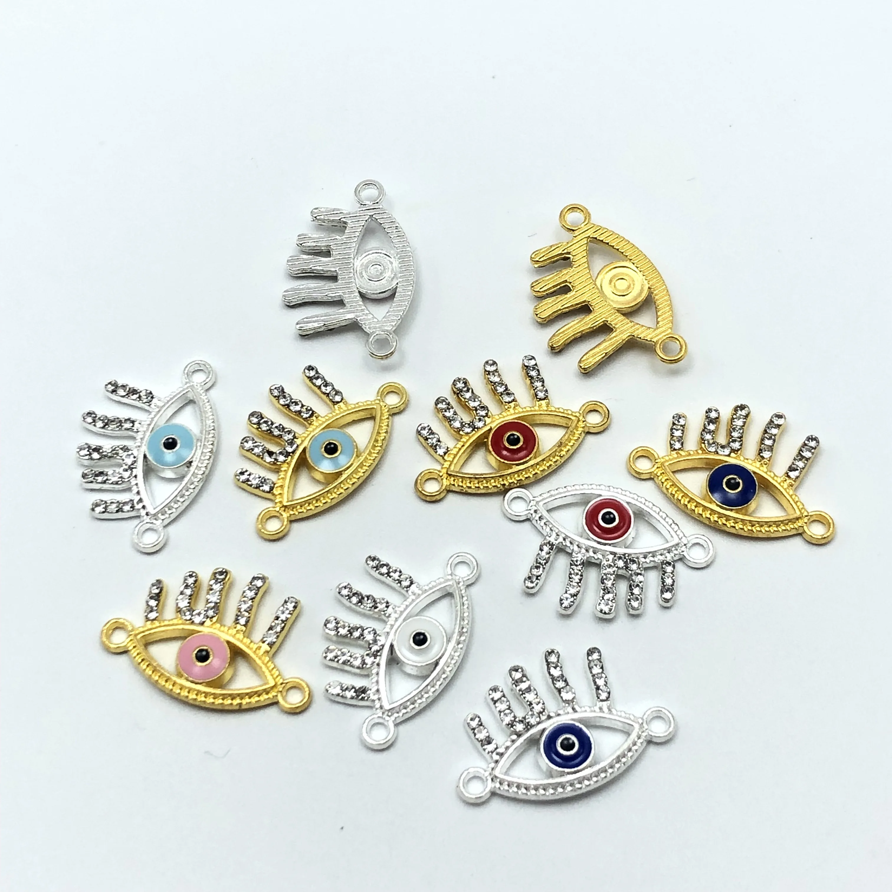 JunKang 10pcs 13*20mm charm Turkish cross-eye DIY handmade necklace bracelet jewelry connector 
JunKang 10pcs 13*20mm charm Turkish cross-eye DIY handmade necklace bracelet jewelry connector