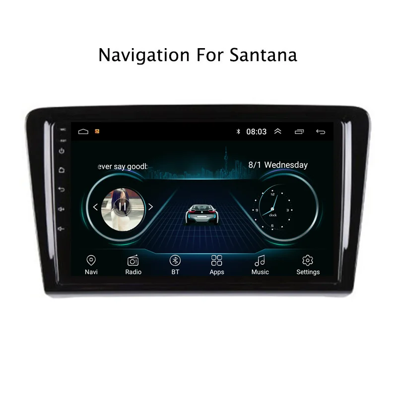 9 "2.5D IPS Android 8 1 автомобильный DVD GPS плеер для VW Santana 2013 2017 Радио стерео головное