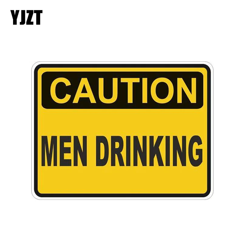 YJZT 13.5CM*10.1CM Funny Caution MEN DRINKING Warning Reflective Car Sticker PVC Decal 6-1974
YJZT 13.5CM*10.1CM Funny Caution MEN DRINKING Warning Reflective Car Sticker PVC Decal 6-1974