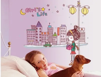 City girl sitting room the household adornment of the bedroom wall stickers on the wall
City girl sitting room the household adornment of the bedroom wall stickers on the wall