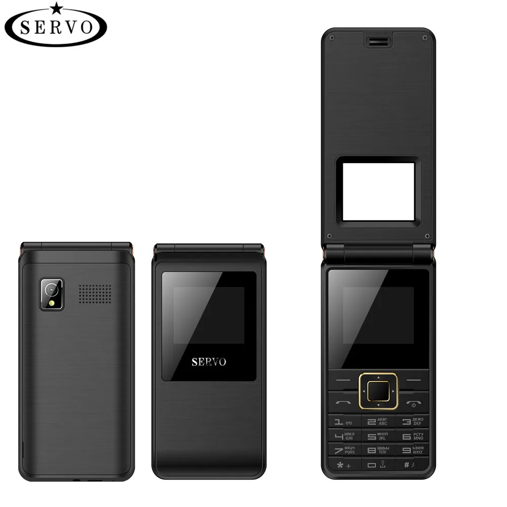 SERVO 2017 откидной телефон 1 77 " электронная книга две SIM карты сотовый GSM вибрация
