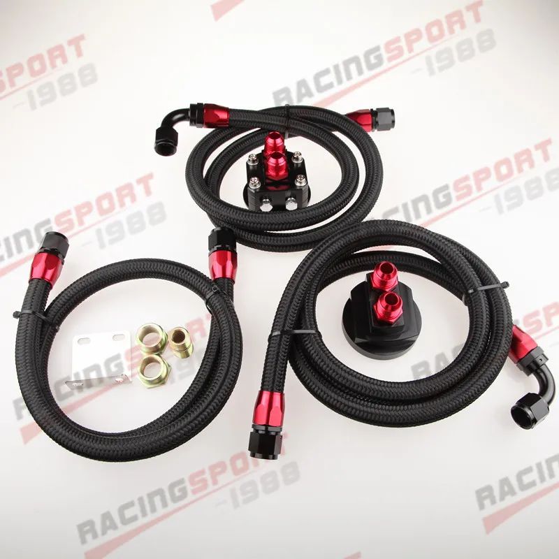 Aluminum Engine Oil Filter Relocation Kit + Male Fitting + 3 x Nylon Raided Line
Aluminum Engine Oil Filter Relocation Kit + Male Fitting + 3 x Nylon Raided Line