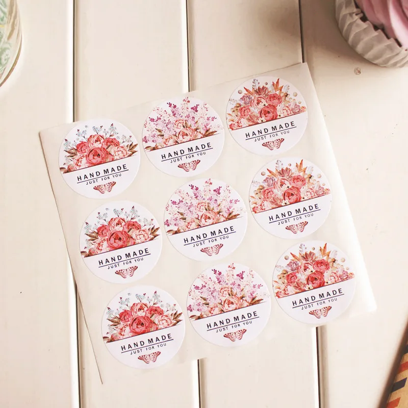 Bakery package sealing paster cookie bag dessert box packing sticker hand made stickers flower decoration
Bakery package sealing paster cookie bag dessert box packing sticker hand made stickers flower decoration