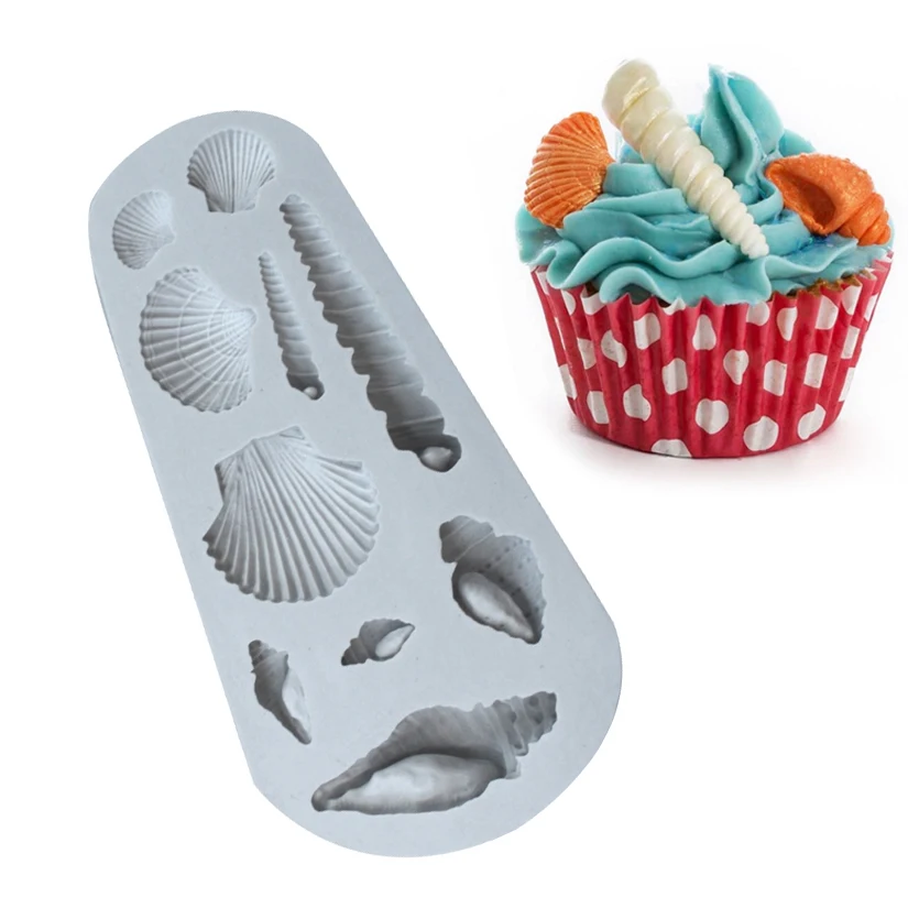 Wholesale 10 pcs Conch Shell Silicone Mold Sugarcraft Cookie Cupcake Chocolate Baking Mold Fondant Cake Decorating Tools
Wholesale 10 pcs Conch Shell Silicone Mold Sugarcraft Cookie Cupcake Chocolate Baking Mold Fondant Cake Decorating Tools
