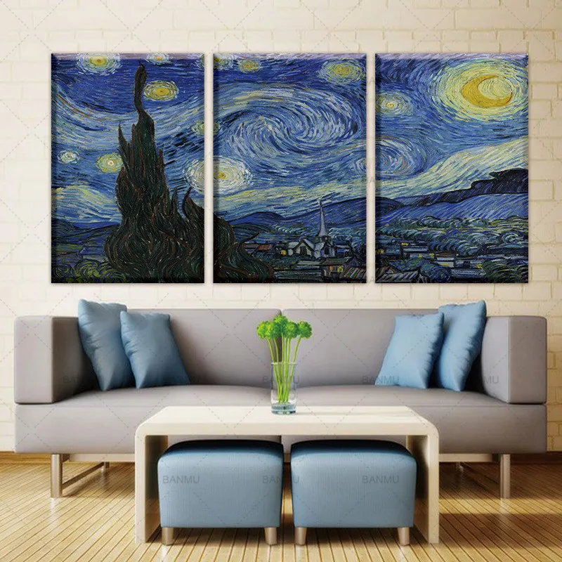 Canvas Painting Home Decor wall art Living room No Frame Starry night Wall Painting Vincent Willem Van Gogh Printed wall
Canvas Painting Home Decor wall art Living room No Frame Starry night Wall Painting Vincent Willem Van Gogh Printed wall
